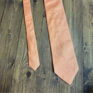 City of London orange striped silk neck tie